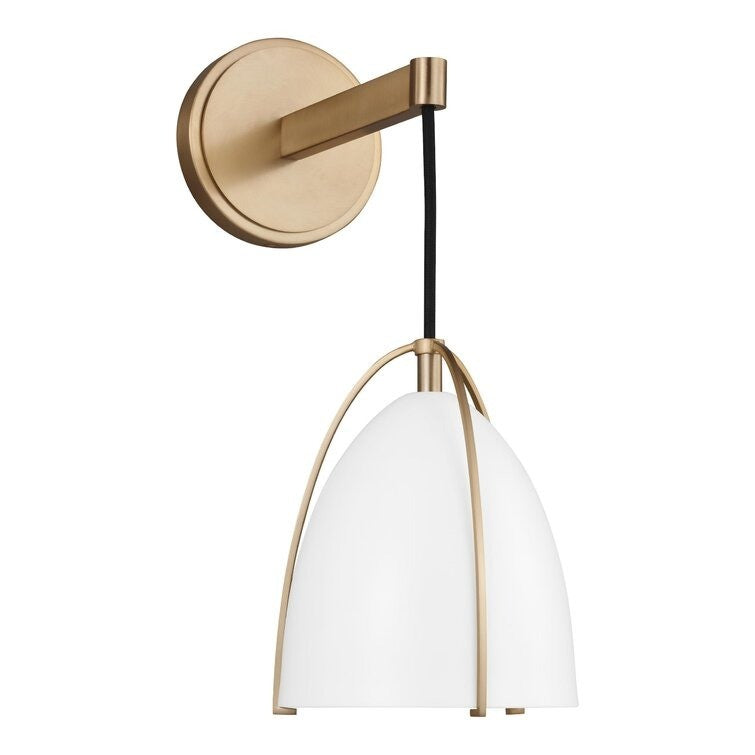 Aeryn White One Light Dome Shade Wall Sconce