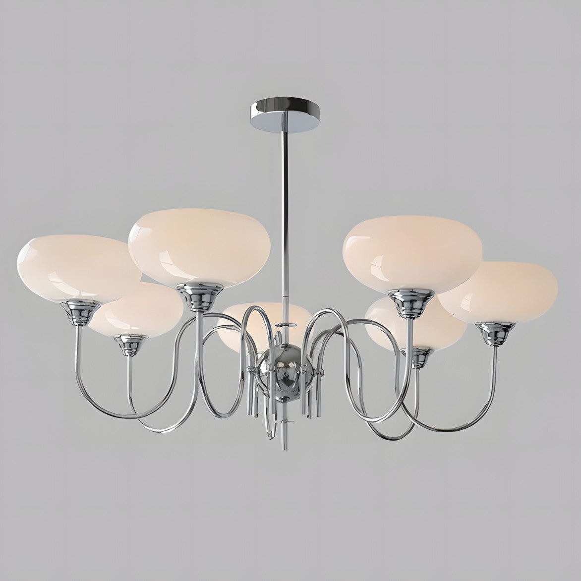 Luna Cream White Bubble Glass Chandelier