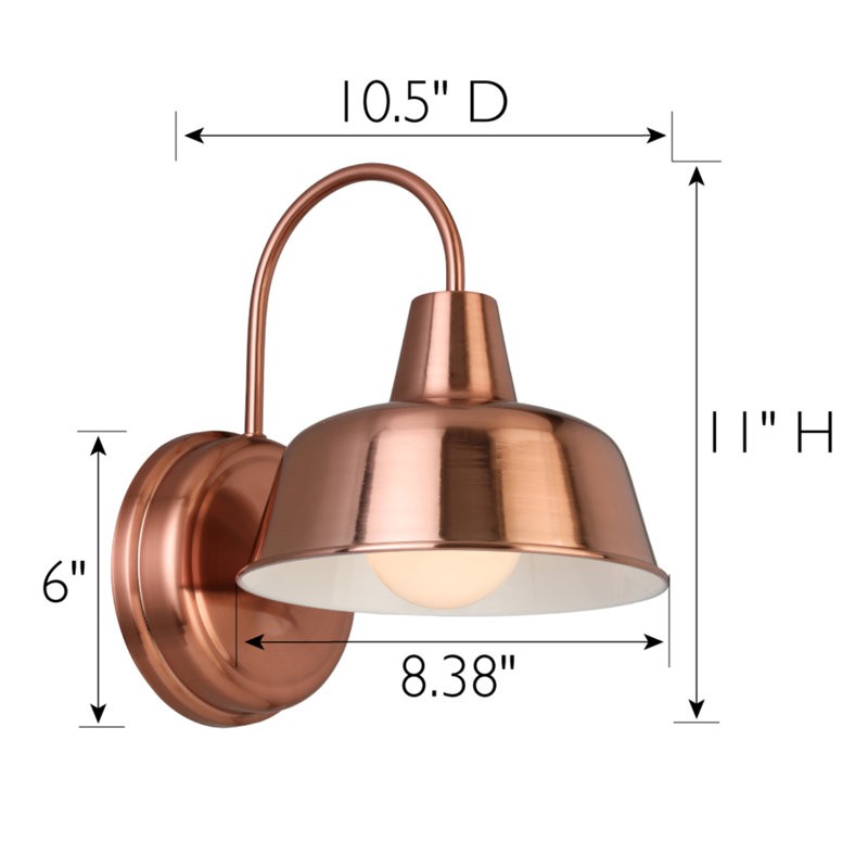 Anders Industrial Metal Dome Wall Sconce