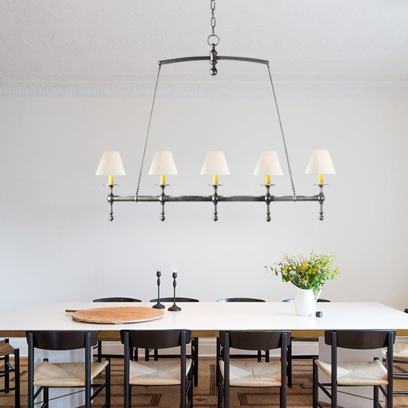 Selene Farmhouse Classic Linear Chandelier For Dining Table