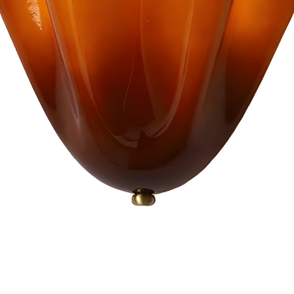 Kyrintha Mid-Century Skirt Shell Glass Fazzo Petalia Wall Sconce