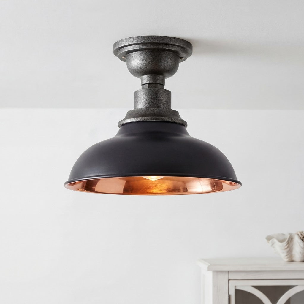 Creed Classic Industrial Metal Dome Ceiling Light