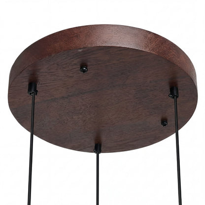 Carver Retro LED Travertine 3 Light Pendant Light