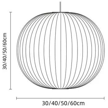 Hayden White Silk Ball Bubble Pendant Light