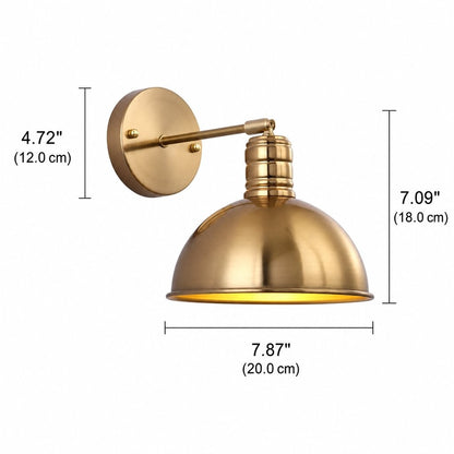 Bastian Adjustable Industrial Brass Wall Sconce