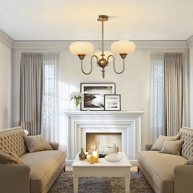 Luna Cream White Bubble Glass Chandelier