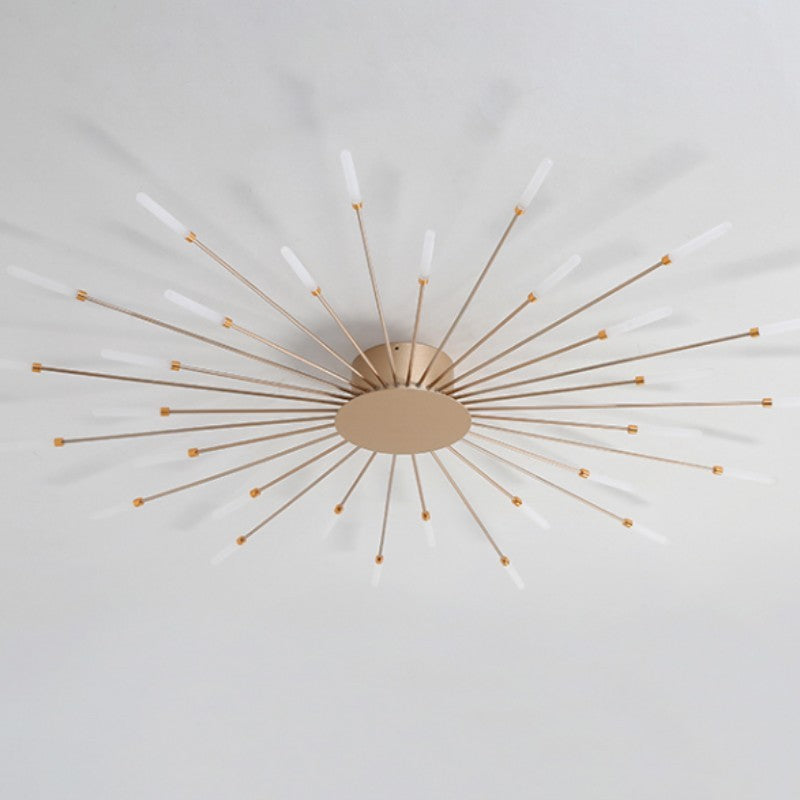 Pranika Modern Sputnik LED Fireworks Semi Flush Mount Ceiling Light