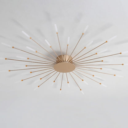 Pranika Modern Sputnik LED Fireworks Semi Flush Mount Ceiling Light