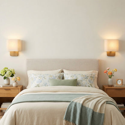 Ondine Modern Linen Fabric Shade Wall Sconce