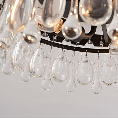 Thalassa Glass Teardrops Crystal Flush Mount Light