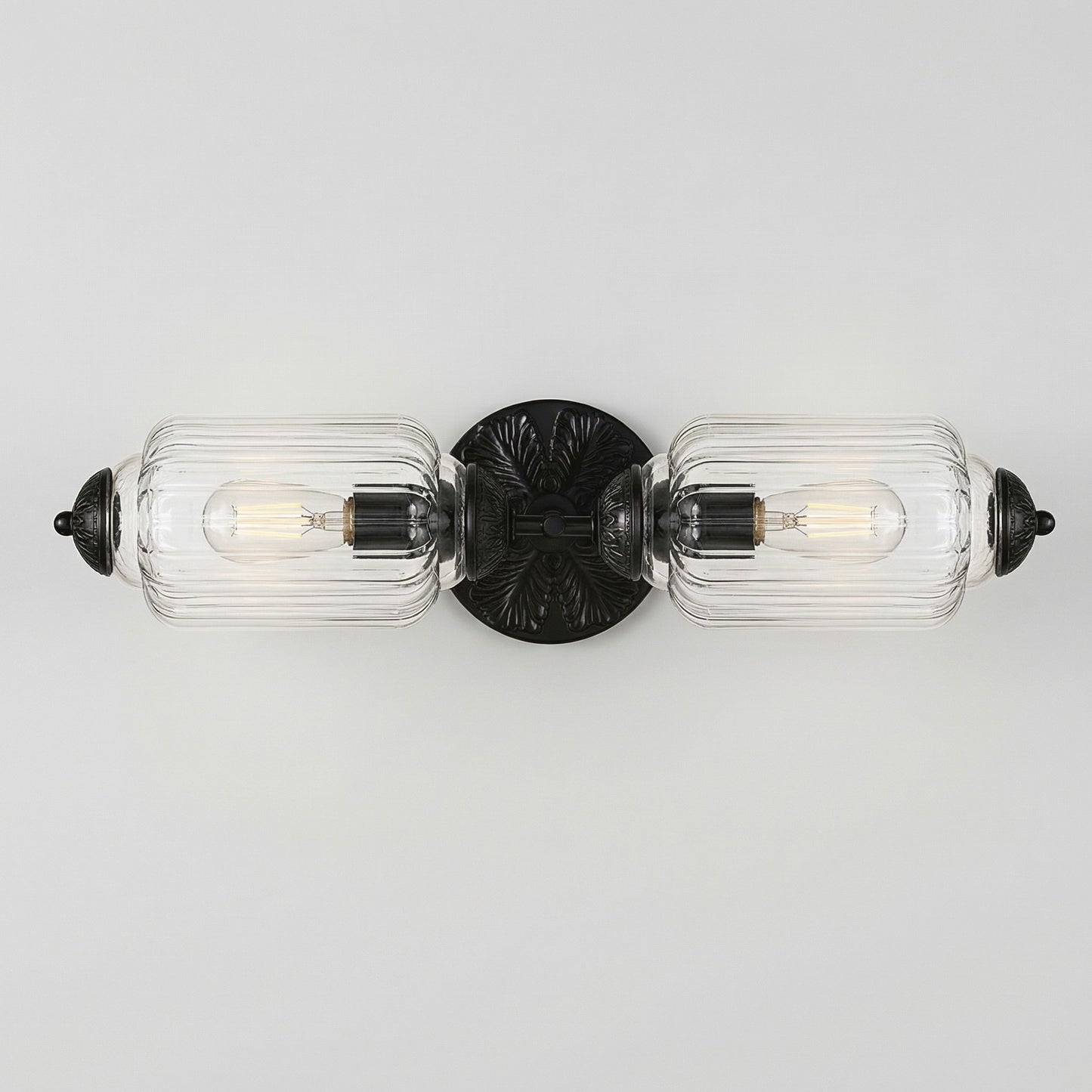 Cyrilith Vintage Art Deco Milk Glass Eloise Vanity Light