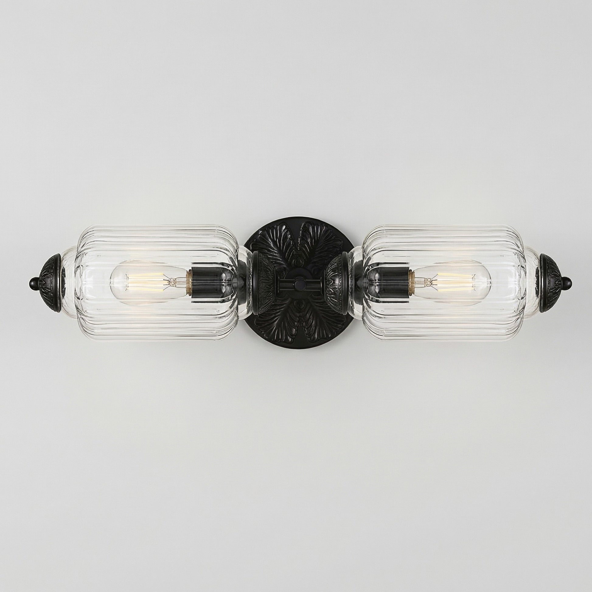 Cyrilith Vintage Art Deco Milk Glass Eloise Vanity Light