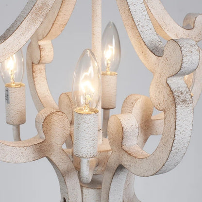 Astridina Rustic Antique Wooden French Country Chandelier