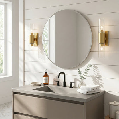 Zeylen Frances Water Ripple Glass Double Tube Sconce