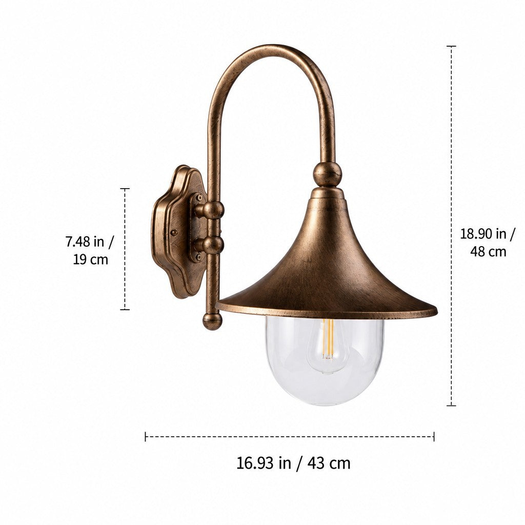 Rafferty Farmhouse Metal Outdoor Porch Wall Light