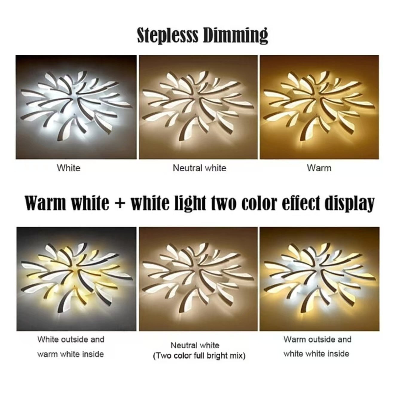Sariel Led Dimmable Acrylic V Shape Ceiling Light