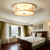 Lavra Brass Round Frosted Glass Ceiling Light