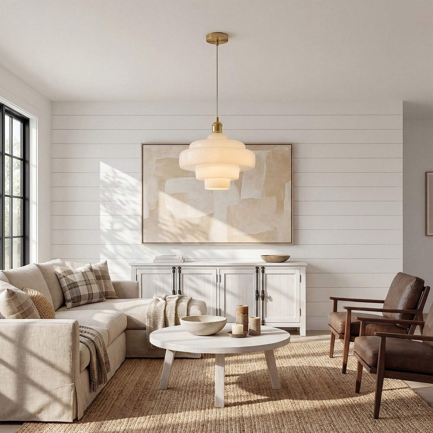 Yves Vintage Tiered Glass Pendant Light