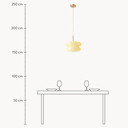 Josie Cream Bauhaus Opal Glass Pendant Light
