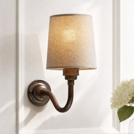 Nyxel Vintage Fabric Small Wall Sconce