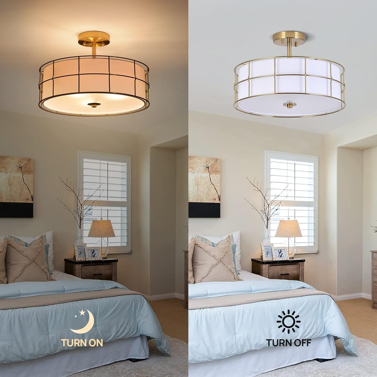 Merrik Metal Mesh Drum Ceiling Light