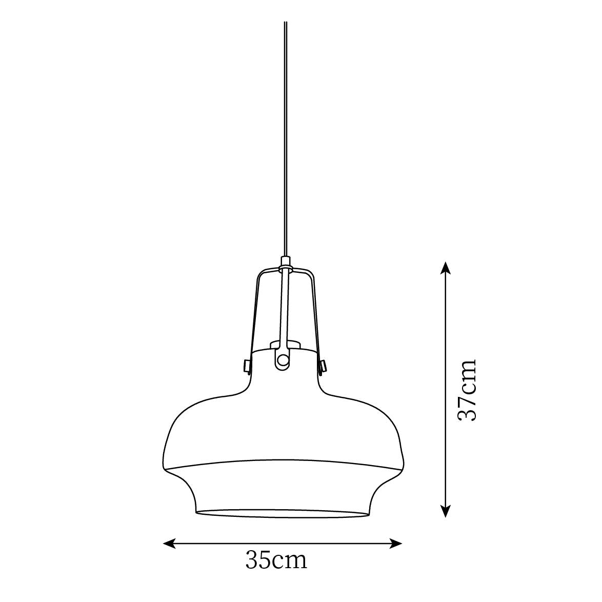 Mynorix Transparent Bowl Shaped Glass Pendant Light