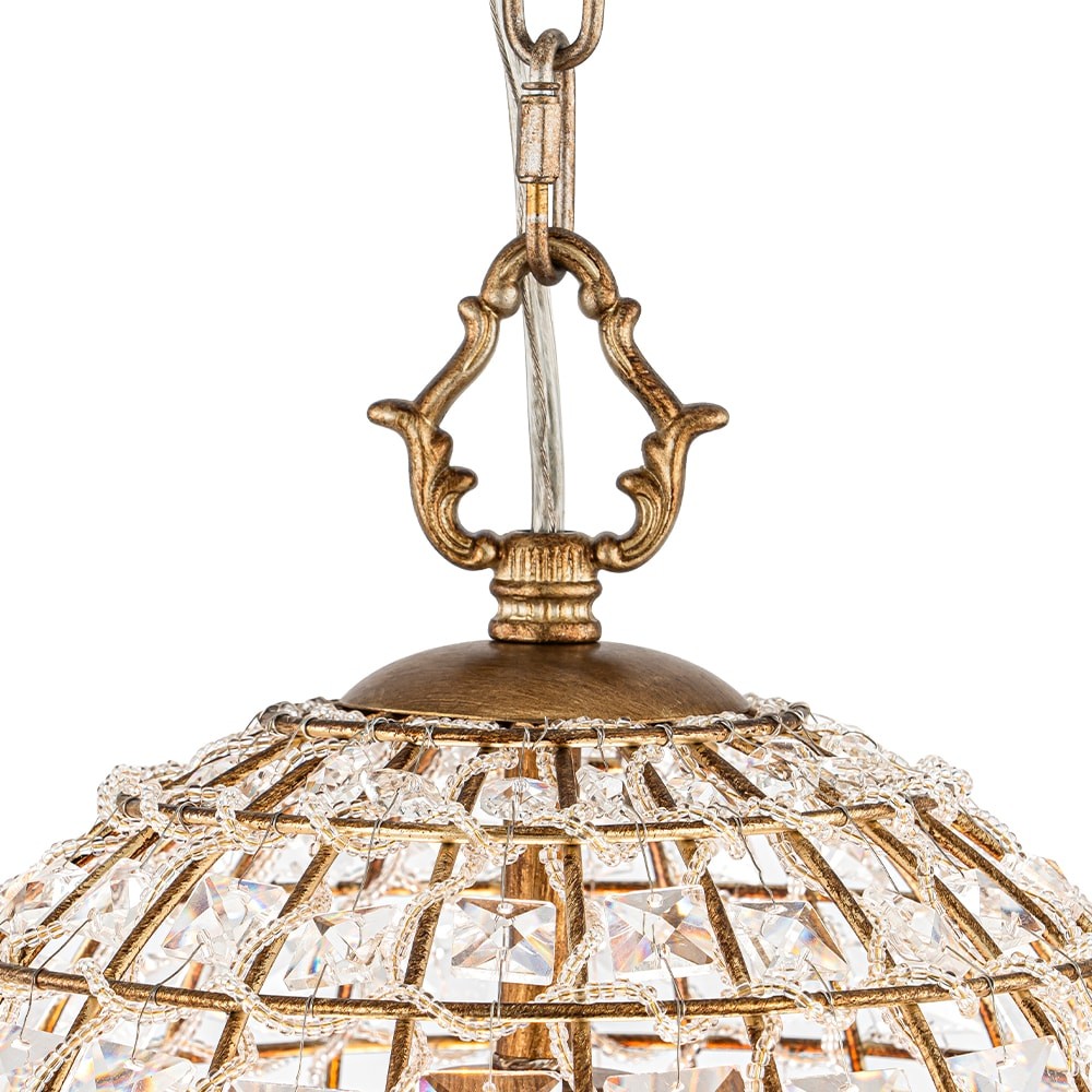 Zelda French Crystal Birdcage Pendant Light
