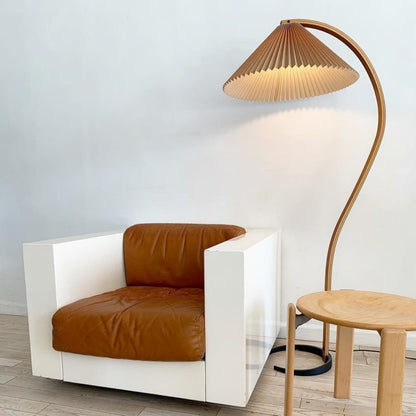 Anamika Vintage Mid Century Wooden Floor Lamp