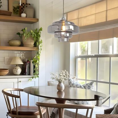 Yves Vintage Tiered Glass Pendant Light
