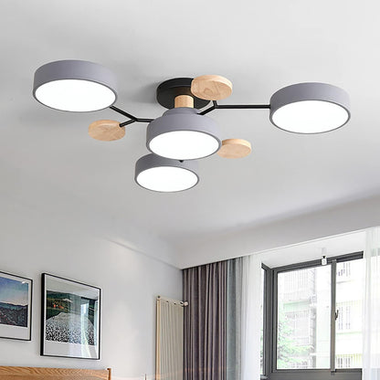 Phelith Scandinavian Round Molecule Branch Led Ceiling Light