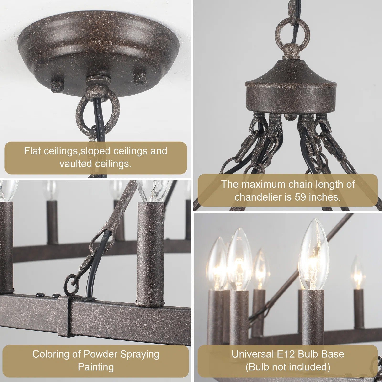 Raeth Farmhouse 24 Lights Wagon Wheel Candle Style Chandelier