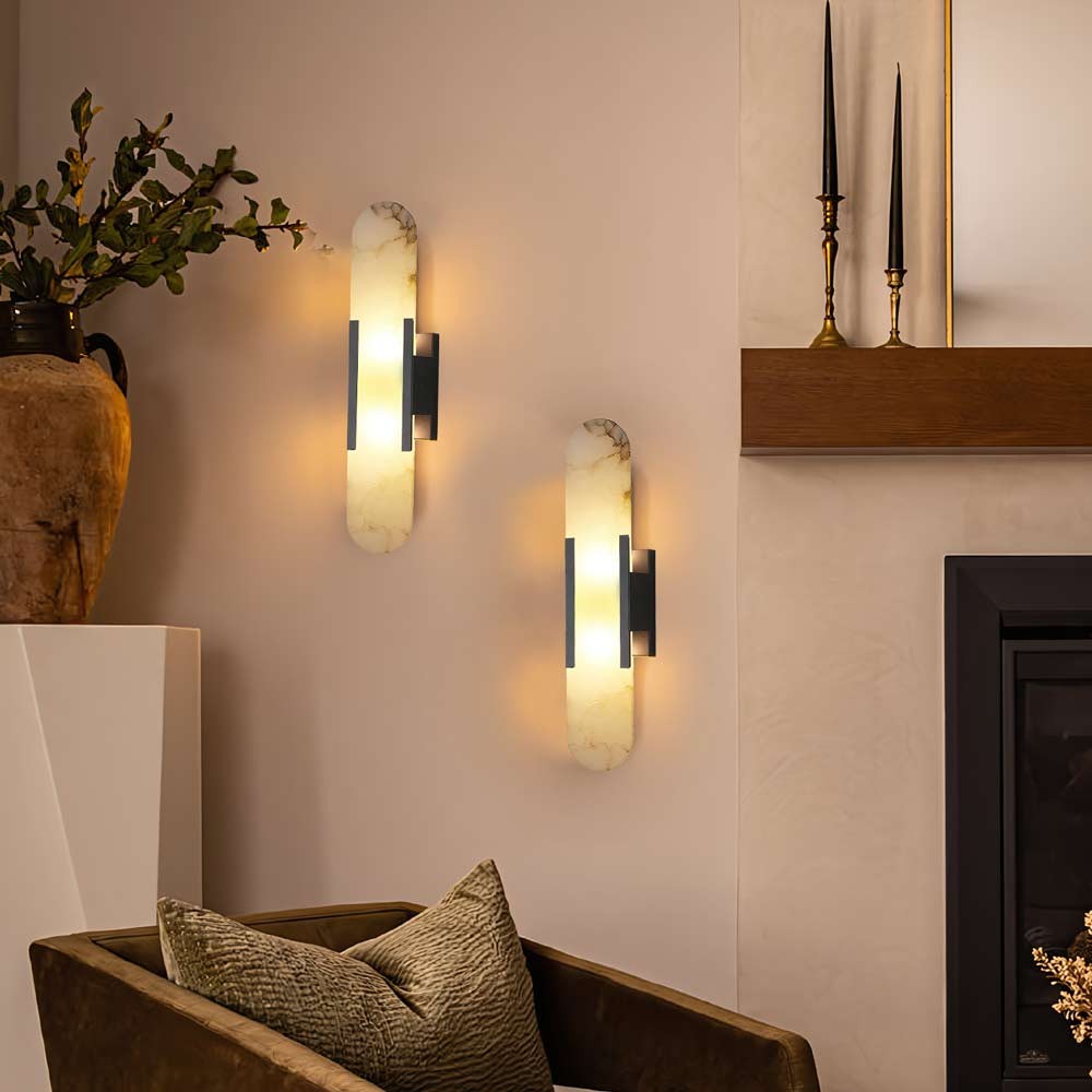 Ylva Real Alabaster Wall Sconces