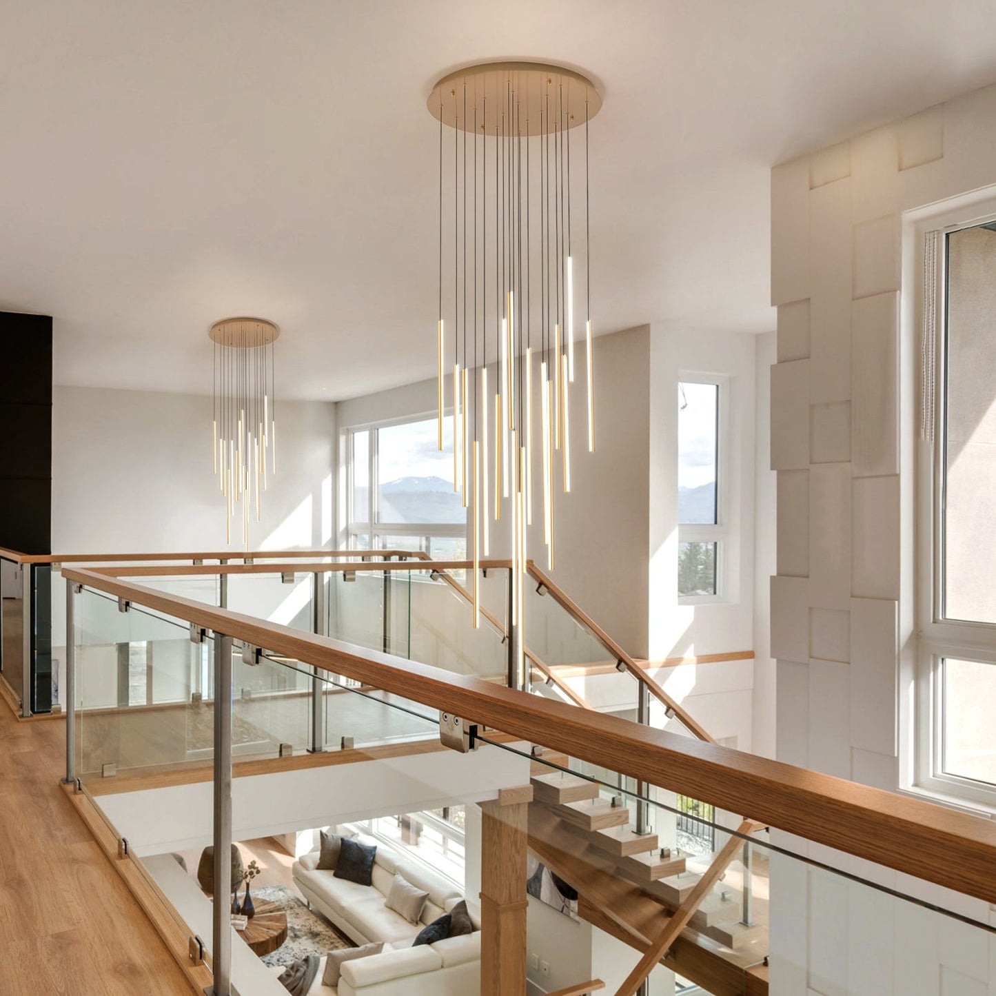 Rory Modern Cluster Cylinder Led Pendant Light