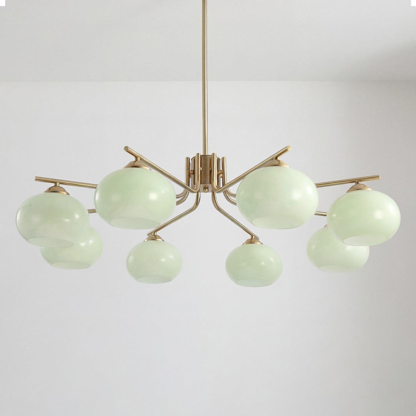 Kairox Mid Century Bauhaus Large Glass Globe Sputnik Chandelier