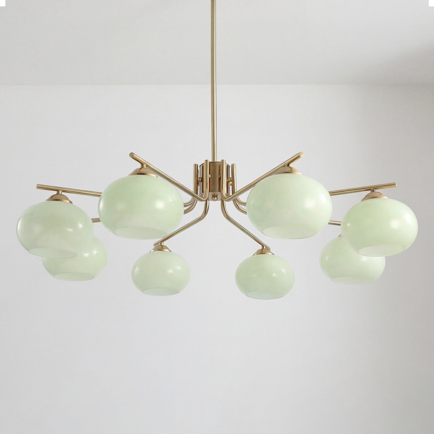 Kairox Mid Century Bauhaus Large Glass Globe Sputnik Chandelier