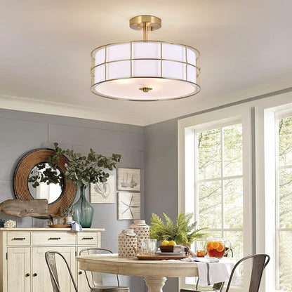 Merrik Metal Mesh Drum Ceiling Light