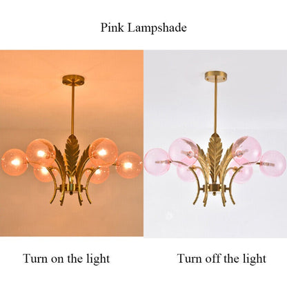 Zephyr Luxury 6-Lights Globe Glass Chandelier
