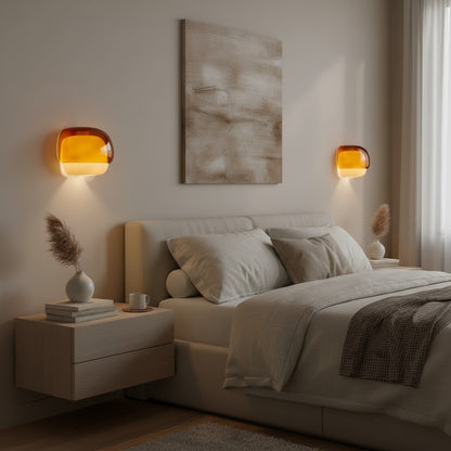 Norman Modern Colorful Layered Glass Wall Light