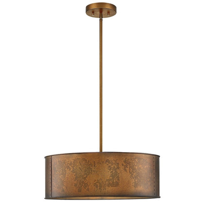 Zanthe 4 Light Vintage Industrial Iron Drum Chandelier