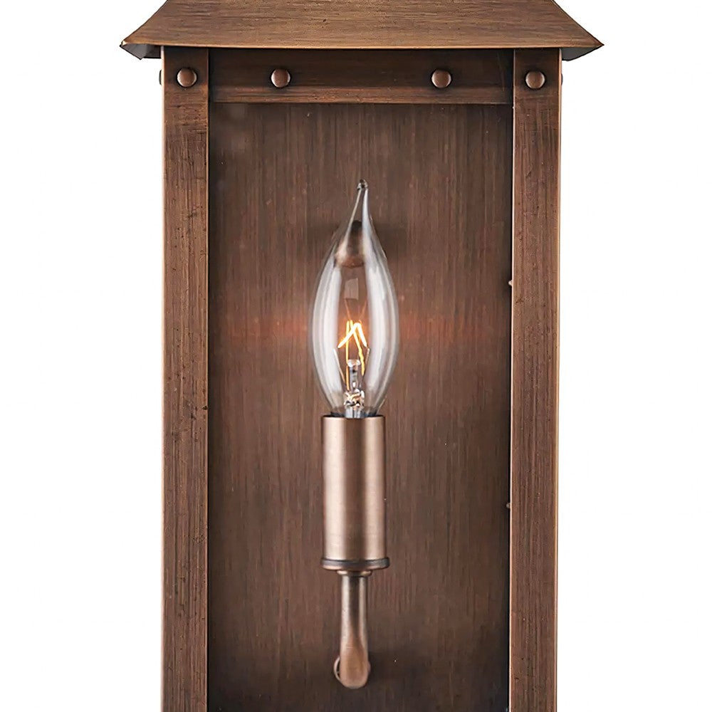 Montague Vintage Brass Outdoor Waterproof Wall Mounted Lantern Sconce
