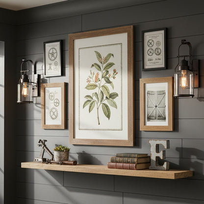 Bureau Industrial Antique Iron Glass Jar Wall Sconce