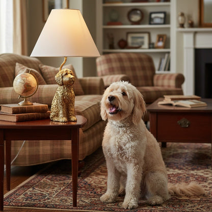Aurea Unique Animal Table Lamp - Dog Sculptural Accent Lighting for Bedroom & Living Room