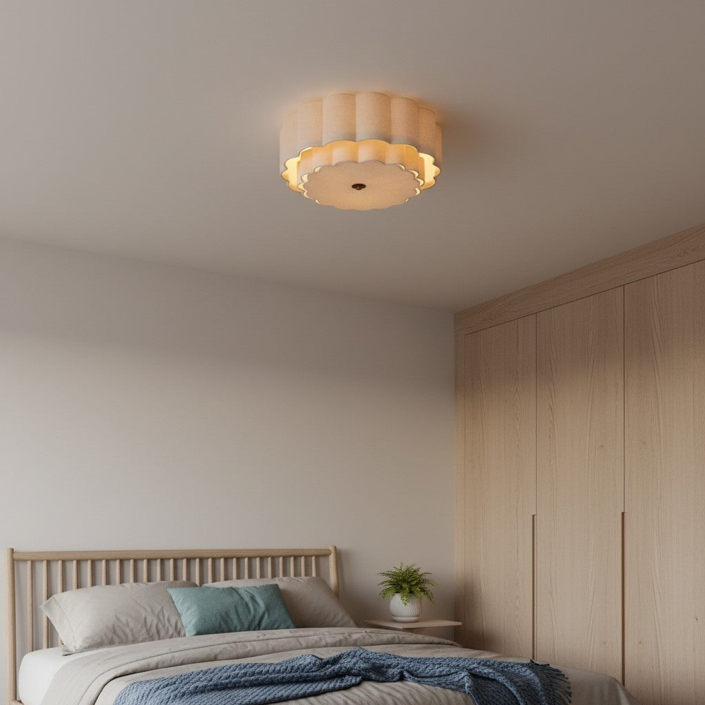 Syloria Vintage Fabric Flower Ceiling Light
