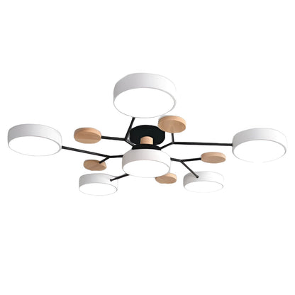Phelith Scandinavian Round Molecule Branch Led Ceiling Light