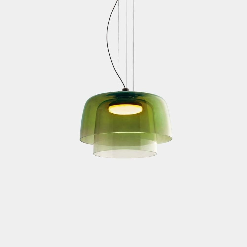 Zaire Bowl Shaped Layer Stained Glass Pendant Light