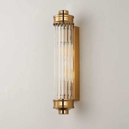Raelin Retro Cylindrical Ribbed Glass Sconce