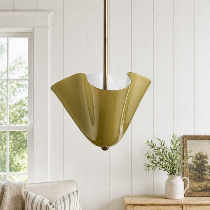 Franklin Modern Shell Glass Fazzo Pendant Light