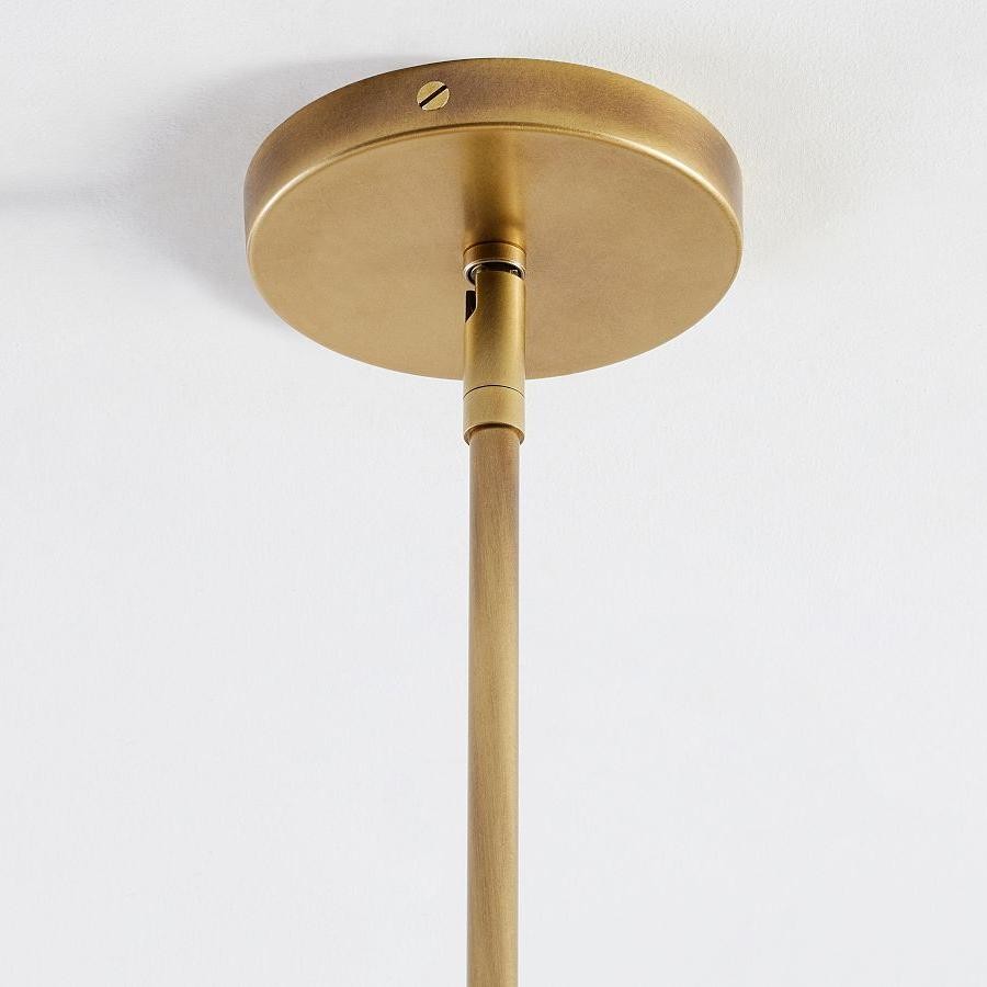 Tate Mid Century White Globe Glass Pendant Light