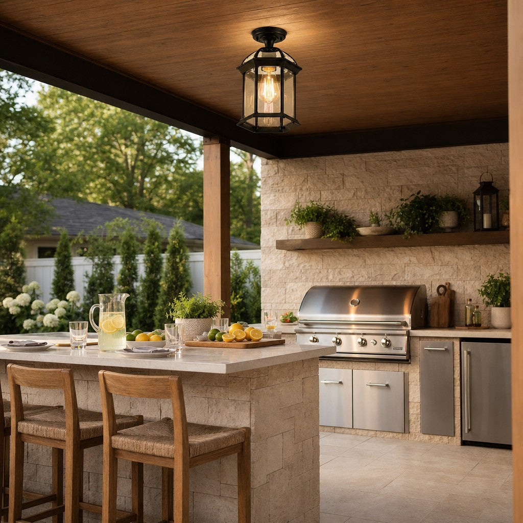 Percy Farmhouse Outdoor Patio Ceiling Light