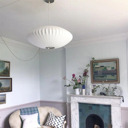 Leocadia White Saucer Nelson Bubble Pendant Light